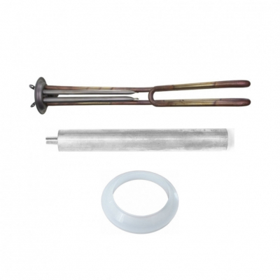 Комплект ТЭН 2кВт (2000Вт)  RF для горизонтального водонагревателя Timberk, ATT, Etalon, Thermex RZL 200, 300 + прокладка + анод, 10063K
