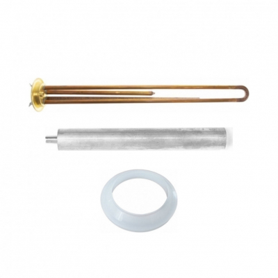 Комплект ТЭН 2кВт (2000Вт) RF для водонагревателя ATT, Polaris под анод М6 контакты под винт+ прокладка + анод, PREMIUM, 50065K