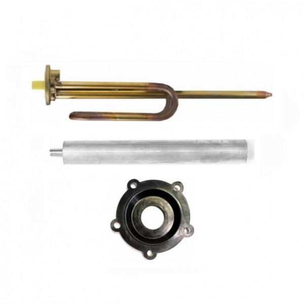 Комплект ТЭН 1,5кВт (1500Вт) RCF для водонагревателя Thermex трубка под термостат D10 + прокладка + анод, 3401996K