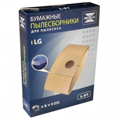 Комплект мешков L-01 для пылесосов LG, с микрофильтром, v1037