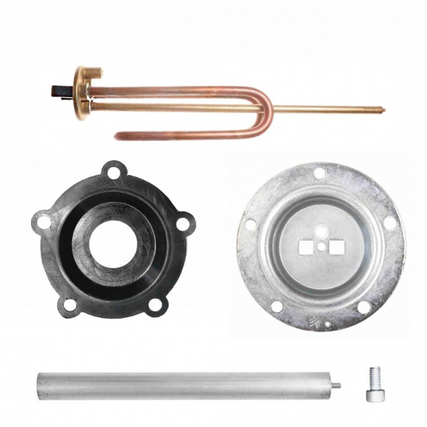 Комплект ТЭН 1,5кВт (1500Вт) RCF для водонагревателя Thermex ES, ER + фланец + уплотнительная прокладка + анод, 66461F