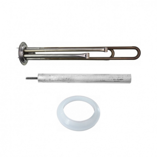 Комплект ТЭН 2 кВт (2000 Вт) RF для водонагревателя Thermex RZL, IS, IR, Garanterm, Electrolux EWH под анод М4, нерж. + прокладка + анод, 40042K
