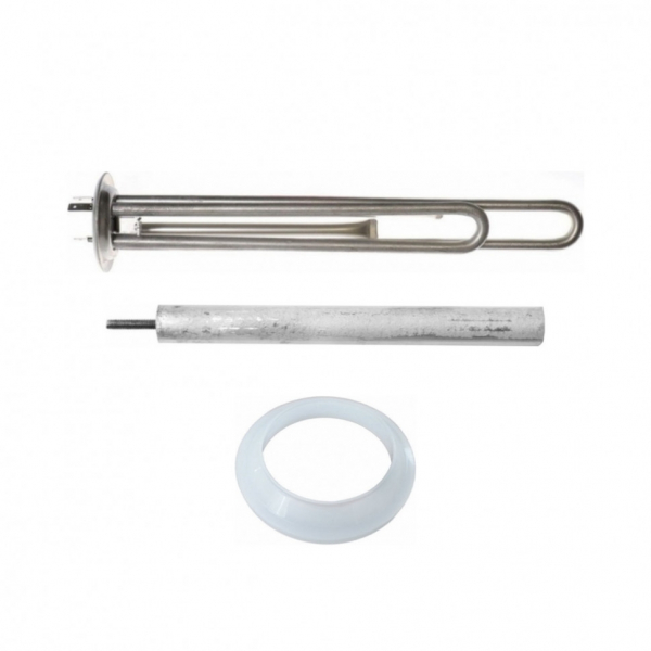 Комплект ТЭН 2кВт (2000Вт) RF для водонагревателя Thermex RZL, IS, IR, Garanterm, Electrolux EWH,  под анод М4, нерж., PREMIUM + прокладка + анод, 50042K