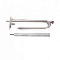 Комплект ТЭН 1,5кВт (1500Вт) RF для водонагревателя, под анод М4, фланец 73мм + анод, П1501K